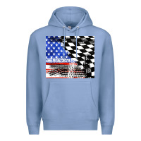 Colony Blue racing checkered flag tumbler tbs Premium Hoodie - TumblerDesignByShophia