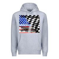 Heather Grey racing checkered flag tumbler tbs Premium Hoodie - TumblerDesignByShophia