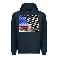 Navy racing checkered flag tumbler tbs Premium Hoodie - TumblerDesignByShophia