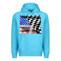 Ocean Blue racing checkered flag tumbler tbs Premium Hoodie - TumblerDesignByShophia