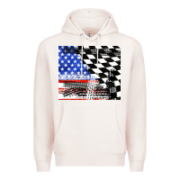 Pale Pink racing checkered flag tumbler tbs Premium Hoodie - TumblerDesignByShophia
