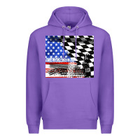 Purple racing checkered flag tumbler tbs Premium Hoodie - TumblerDesignByShophia