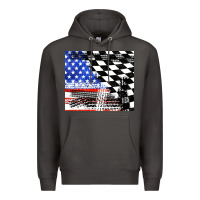 Smoke racing checkered flag tumbler tbs Premium Hoodie - TumblerDesignByShophia