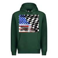Sports Green racing checkered flag tumbler tbs Premium Hoodie - TumblerDesignByShophia