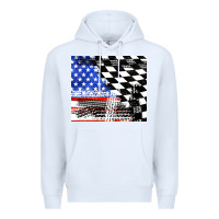 White racing checkered flag tumbler tbs Premium Hoodie - TumblerDesignByShophia