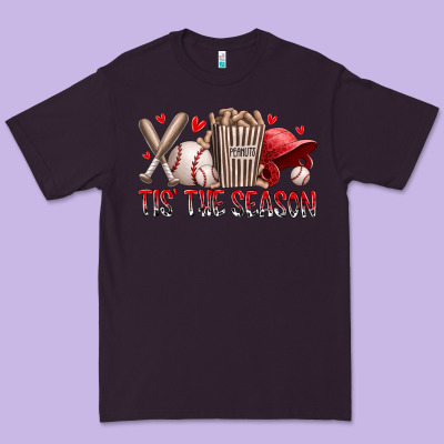 Tis The Season Baseball Premium Tee Designed By Racoondesign