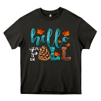 Asphalt hello fall Heavy Core Tee - HRA Design Shop