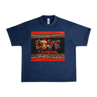 Navy love christmas highland cow and turquoise gemstone Urban Heavy Tee - Jasminsmagicworld