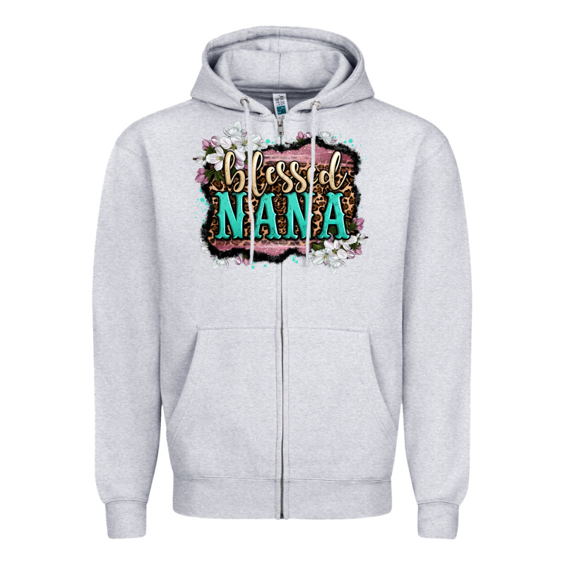 Blessed Nana Zipper Hoodie by LillyAllenDesigns | Teevron