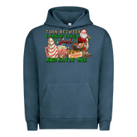 Pigment Midnight Navy torn between lookin like a snack and eatin one Urban Hoodie - FaDigitalArtStudio