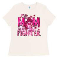 My Mom Is A Fighter With Ribbon Ladies Tee | Teevron