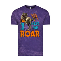 Cloud Purple i'm one hear me roar dinosaur birthday Vintage Tee - LillyAllenDesigns