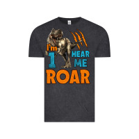 Vintage Black i'm one hear me roar dinosaur birthday Vintage Tee - LillyAllenDesigns