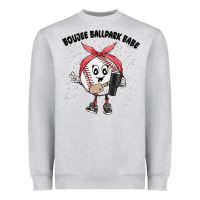 Heather Grey boujee ballpark babe Heavyweight Sweatshirt - MaliasSmallBusiness