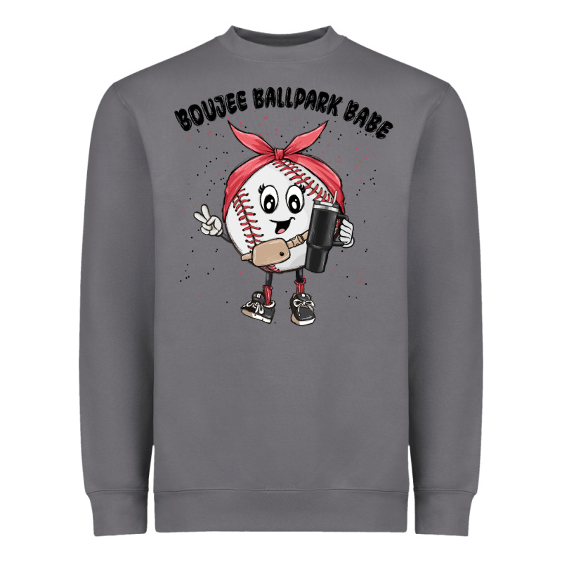 Boujee Ballpark Babe Heavyweight Sweatshirt by MaliasSmallBusiness | Teevron