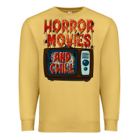 Antique Gold Horror Movies and Chill Premium Sweatshirt - texasbilliewilder