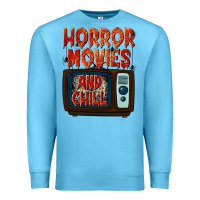 Ocean Blue Horror Movies and Chill Premium Sweatshirt - texasbilliewilder