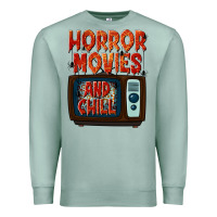 Seafoam Horror Movies and Chill Premium Sweatshirt - texasbilliewilder