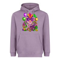 Lavender Mardi Gras pig Heavyweight Hoodie - NancyCooperArtShop