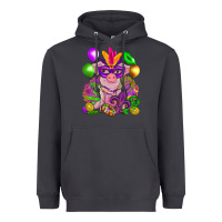 Mardi Gras Pig Heavyweight Hoodie | Teevron