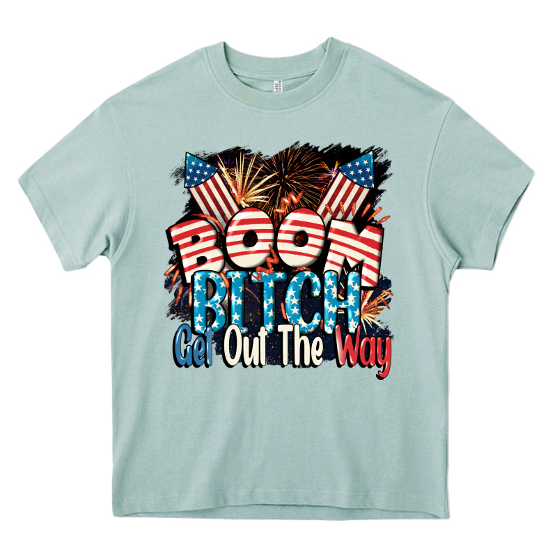 Boom Bitch Get Out The Way 4th Of July Heavy Core Tee by CowGirlArtShop | Teevron
