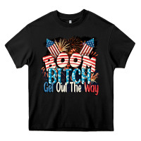 Black Boom bitch get out the way 4th of July Heavy Core Tee - CowGirlArtShop
