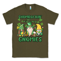 Army Green shamrock with my gnomies Classic Tee - MaliasSmallBusiness