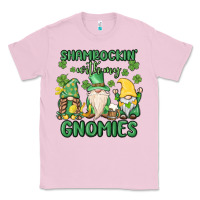 Bubblegum Pink shamrock with my gnomies Classic Tee - MaliasSmallBusiness