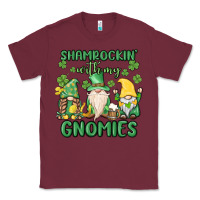 Burgundy shamrock with my gnomies Classic Tee - MaliasSmallBusiness