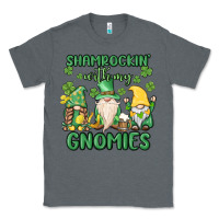 Charcoal Heather shamrock with my gnomies Classic Tee - MaliasSmallBusiness