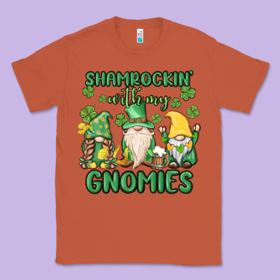 Shamrock With My Gnomies Classic Tee Designed By Maliassmallbusiness