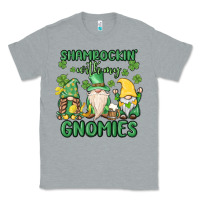 Heather Grey shamrock with my gnomies Classic Tee - MaliasSmallBusiness