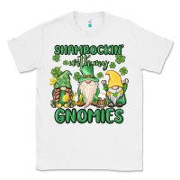 White shamrock with my gnomies Classic Tee - MaliasSmallBusiness