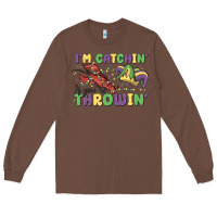 Chestnut i'm catchin' if you're throwin' Long Sleeve Tee - MaliasSmallBusiness