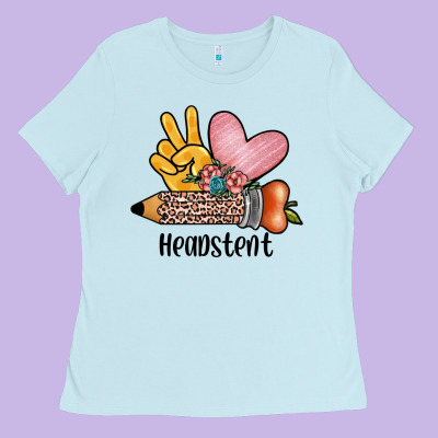 Peace Love Headstent Ladies Tee Designed By Jahusdesignshop