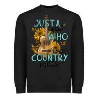 Black just a girl who loves country music Heavyweight Sweatshirt - MaliasSmallBusiness