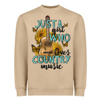 Mushroom just a girl who loves country music Heavyweight Sweatshirt - MaliasSmallBusiness