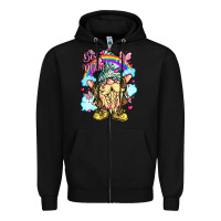Black best mom gnome rainbow clouds butterfly glitter Zipper Hoodie - LillyAllenDesigns