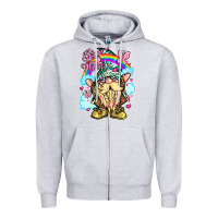 Heather Grey best mom gnome rainbow clouds butterfly glitter Zipper Hoodie - LillyAllenDesigns
