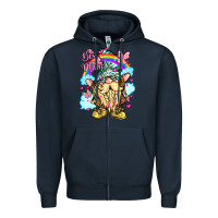 Navy best mom gnome rainbow clouds butterfly glitter Zipper Hoodie - LillyAllenDesigns