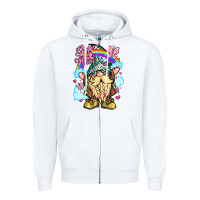 White best mom gnome rainbow clouds butterfly glitter Zipper Hoodie - LillyAllenDesigns