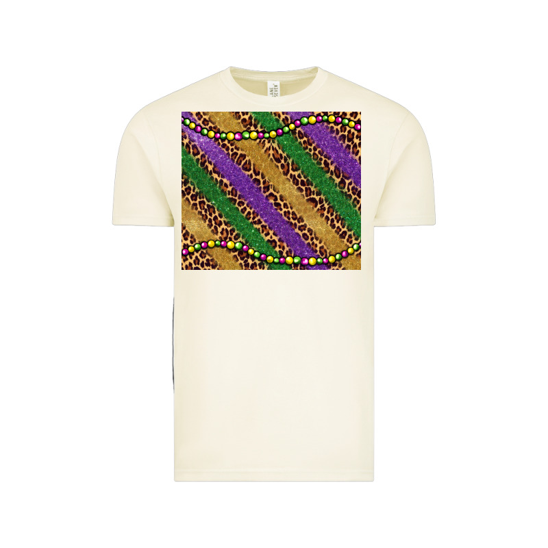 Mardi Gras Leopard Glitter Bead Vintage Tee by BarkalooDesign | Teevron