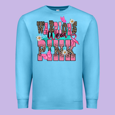 Warriors Wear Pink Premium Sweatshirt Designed By Nancycooperartshop