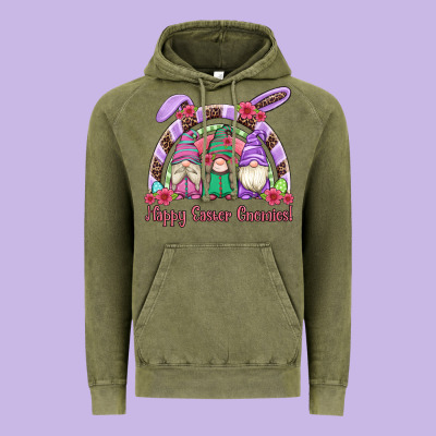 Happy Easter Gnomies Rainbow Vintage Hoodie Designed By Artiststas