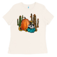 Bone sunflower cactus pumpkin fall Ladies Tee - RanaPortraitStore