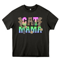 Asphalt cat mama Heavy Core Tee - CowhideDigitalArt