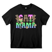 Black cat mama Heavy Core Tee - CowhideDigitalArt