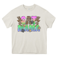 Cream cat mama Heavy Core Tee - CowhideDigitalArt