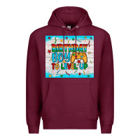 Burgundy birthday boy to level up Premium Hoodie - JahusDesignShop