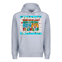 Heather Grey birthday boy to level up Premium Hoodie - JahusDesignShop